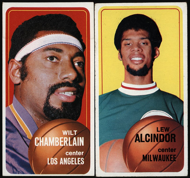 - 1970 Topps #50 Wilt Chamberlain and #75 Lew Alcindor
