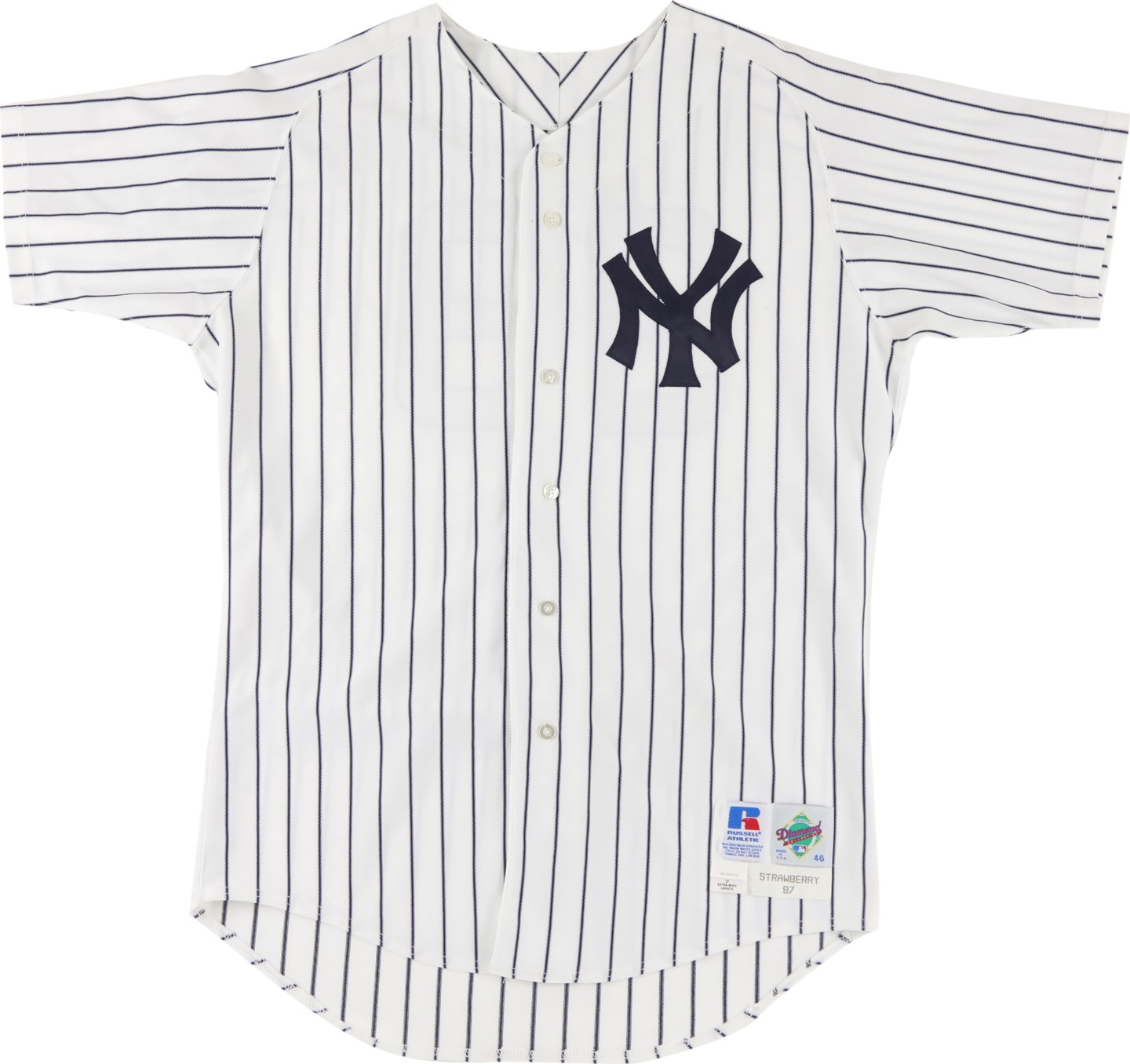 - 1997 Daryl Strawberry New York Yankees Game Worn Jersey