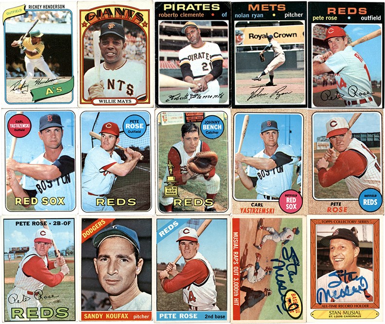 1950-1980 Topps and Bowman Baseball Card Archive with Autographs and Major HOFers (193)