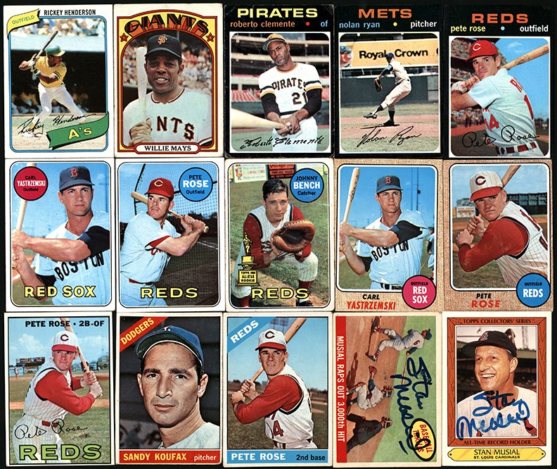 - 1950-1980 Topps and Bowman Baseball Card Archive with Autographs and Major HOFers (193)