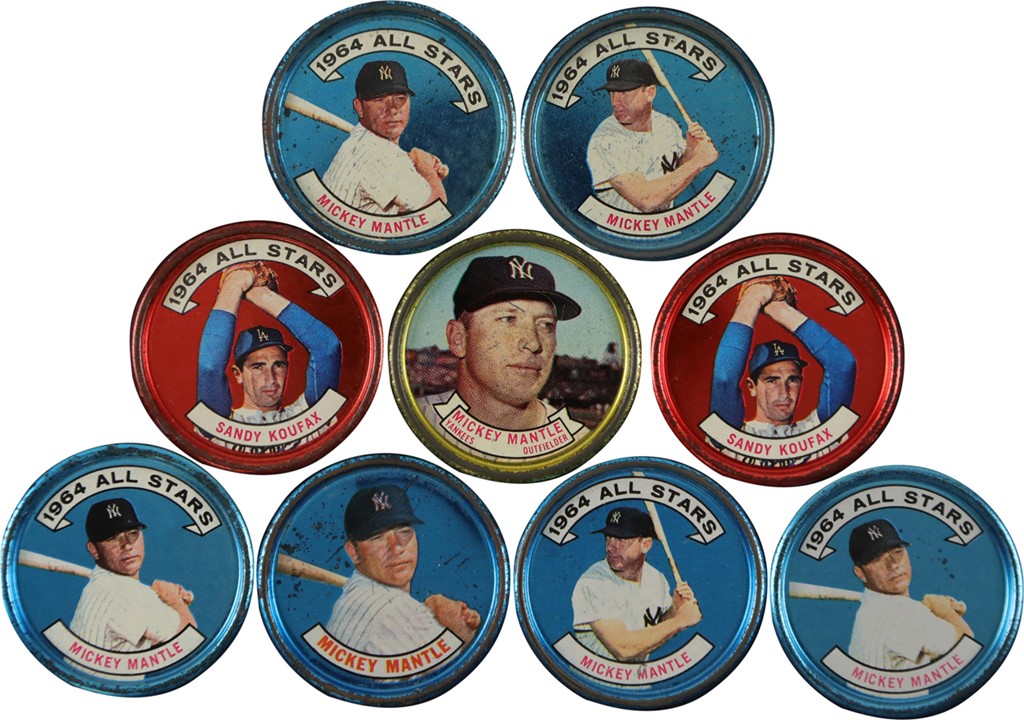 - 1964-71 Topps & London Coin Collection with SEVEN Mickey Mantle (14)