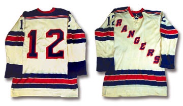 Hockey Sweaters - 1967-68 Ron Stewart NY Rangers Game Worn Jersey