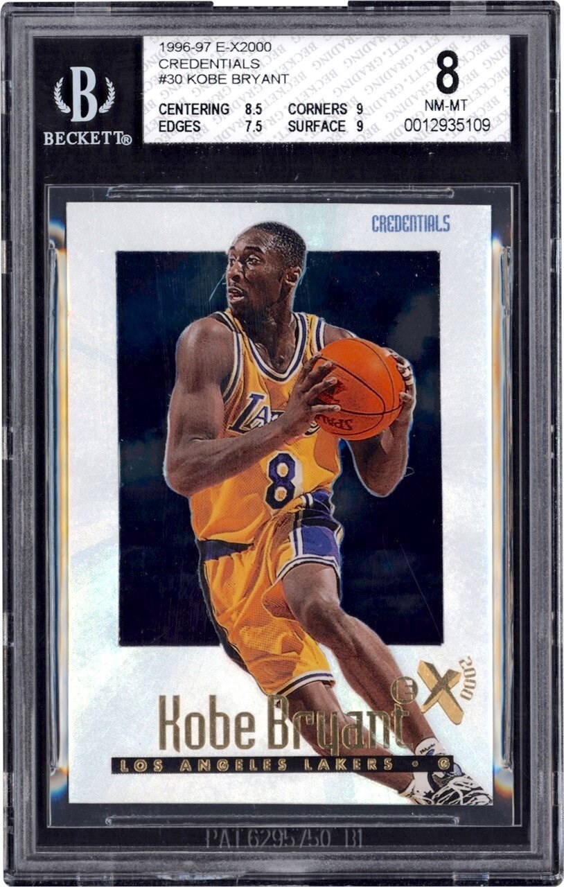 Modern Sports Cards - 1996 Skybox E-X2000 Credentials #30 Kobe Bryant Rookie 408/499 BGS NM-MT 8