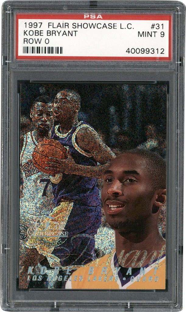 Modern Sports Cards - 1996 Flair Showcase Basketball Row 0 Complete Set (90) with PSA 9 Kobe Bryant Rookie