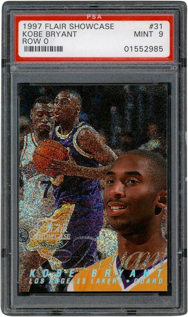 1996 Flair Showcase Row 0 #31 Kobe Bryant Rookie PSA MINT 9