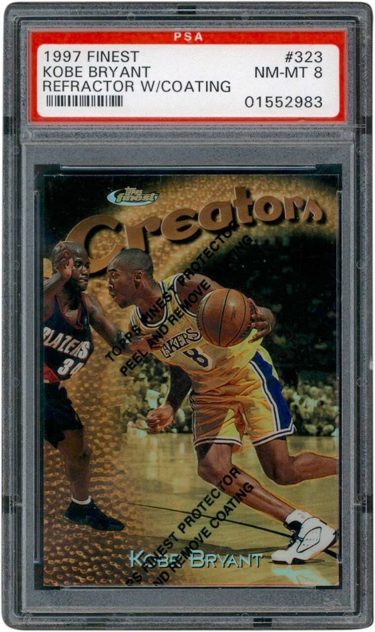 - 1997 Finest Refractor with Coating #323 Kobe Bryant 178/289 PSA NM-MT 8