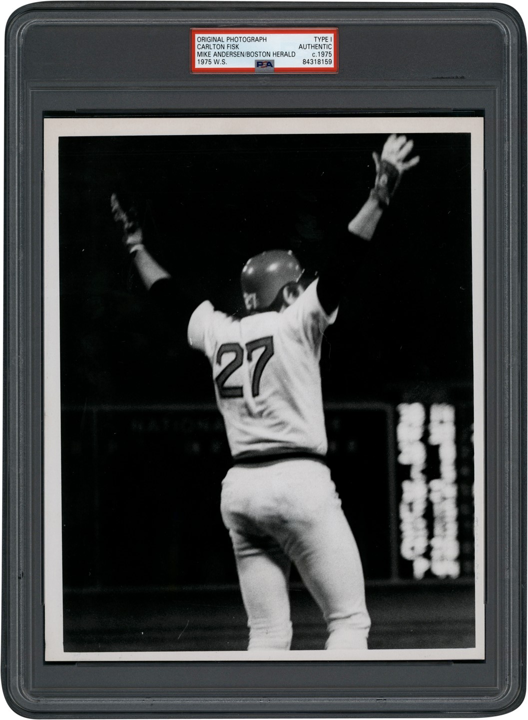 - 1975 Carlton Fisk World Series Game 6 Home Run Photograph (PSA Type I)