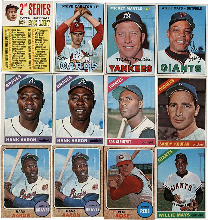 1958-1969 Topps Hall of Famer Hoard with Mantle, Koufax, Mays (177)