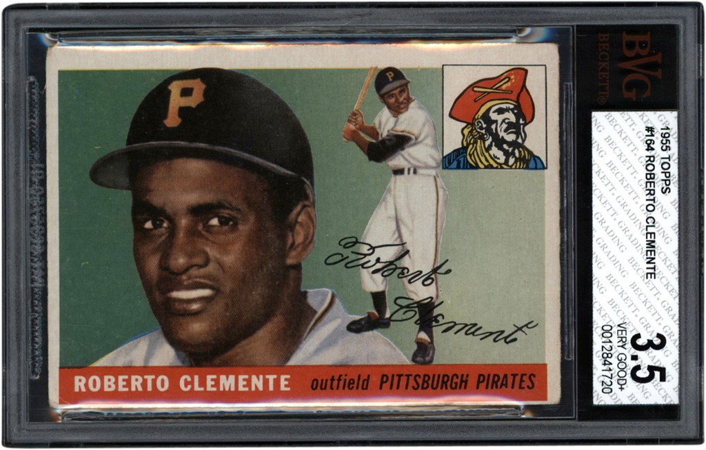 - 1955 Topps Baseball Roberto Clemente BVG VG+ 3.5