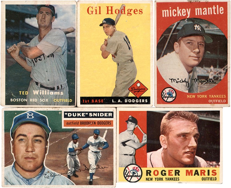 1956-1961 Topps Hall of Famer & Star Baseball Card Collection (13)