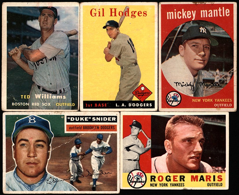 - 1956-1961 Topps Hall of Famer & Star Baseball Card Collection (13)
