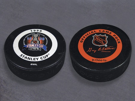 Hockey Memorabilia - 1999 Stanley Cup Finals Game Used Puck