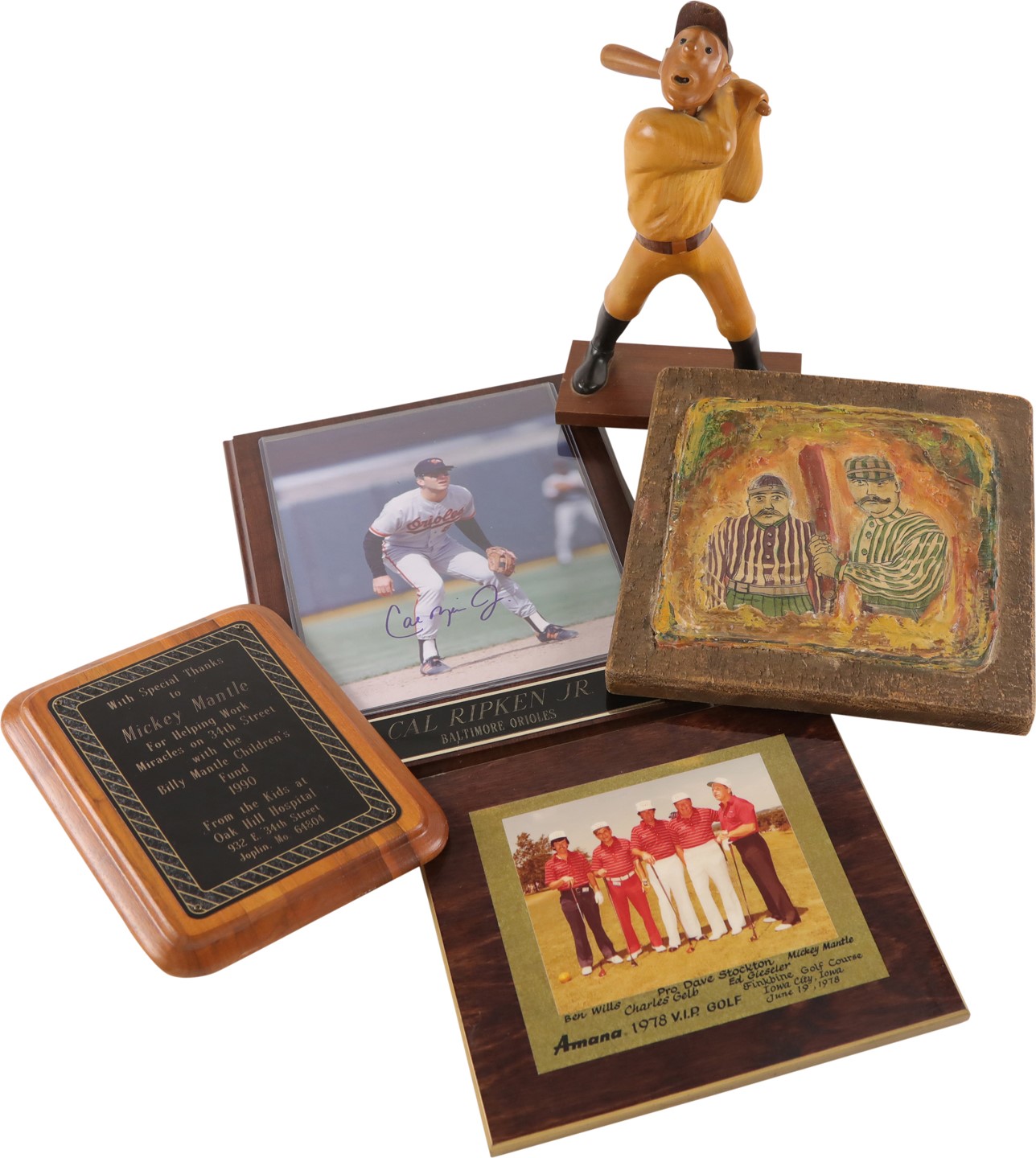 Baseball Memorabilia - Art, Plaques & Statue Featuring Mickey Mantle & Cal Ripken Jr.