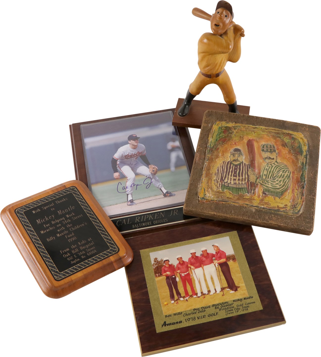 Baseball Memorabilia - Art, Plaques & Statue Featuring Mickey Mantle & Cal Ripken Jr.