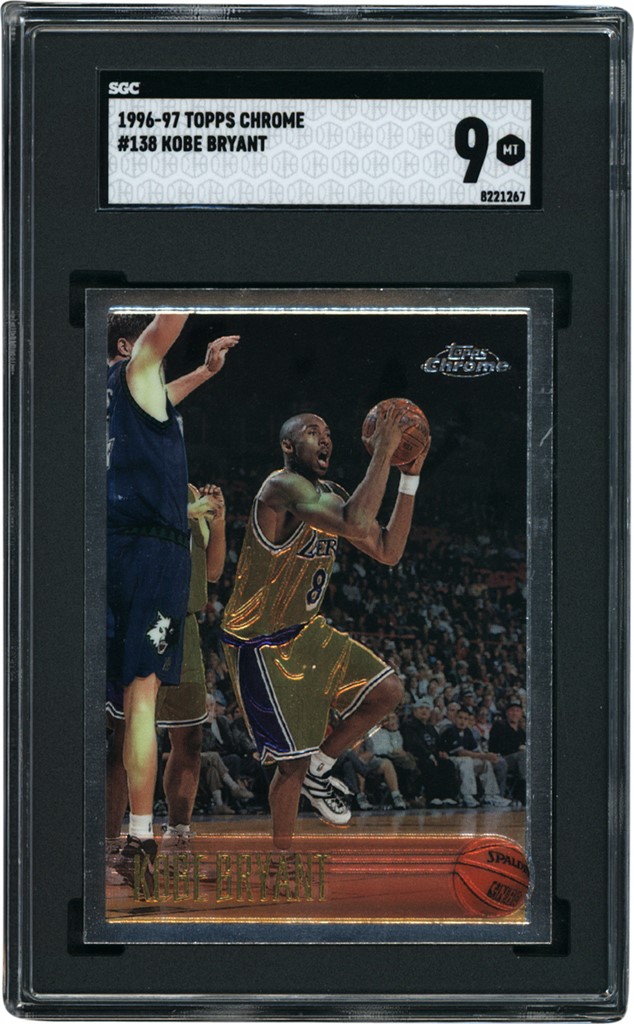 1996 Topps Chrome #138 Kobe Bryant Rookie SGC MINT 9