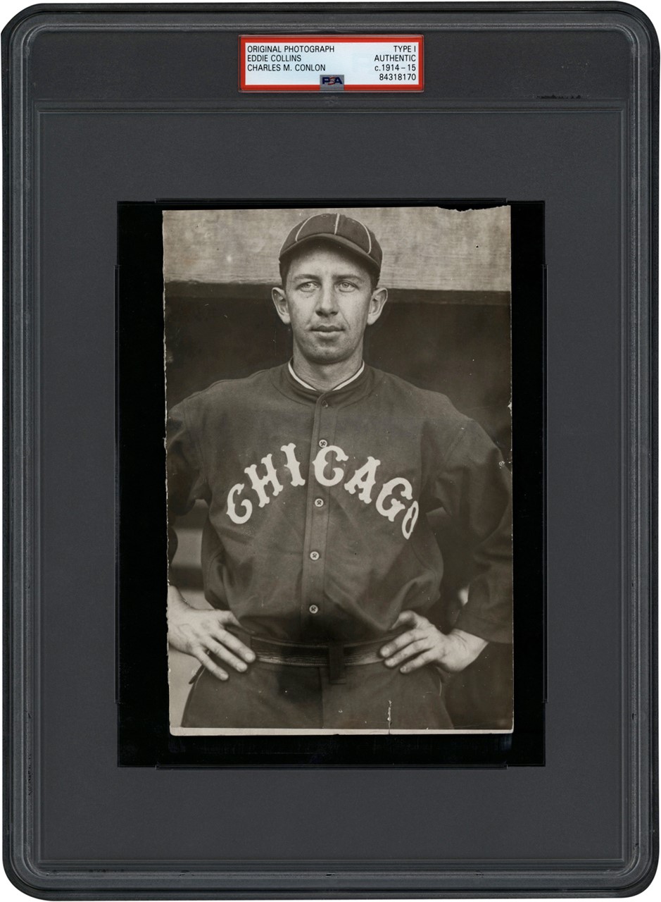 The Brown Brothers Collection - Eddie Collins Chicago White Sox Photograph by Charles Conlon (PSA Type I)