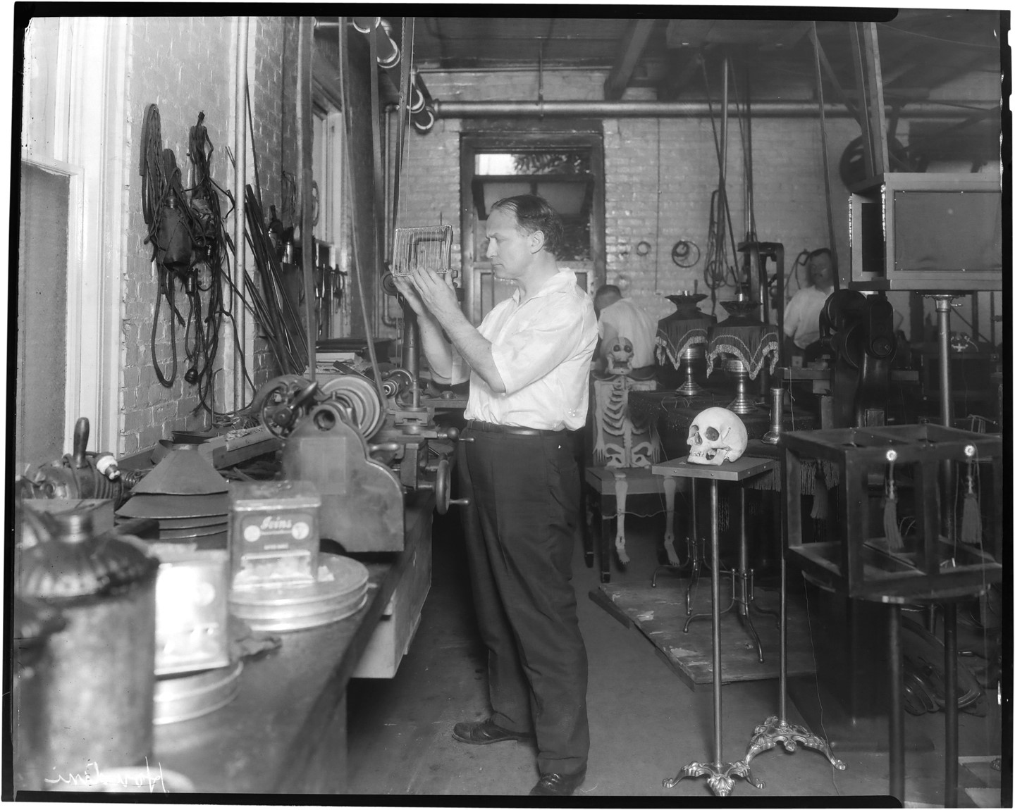 The Brown Brothers Collection - Harry Houdini in his Shop Cellulose Negative