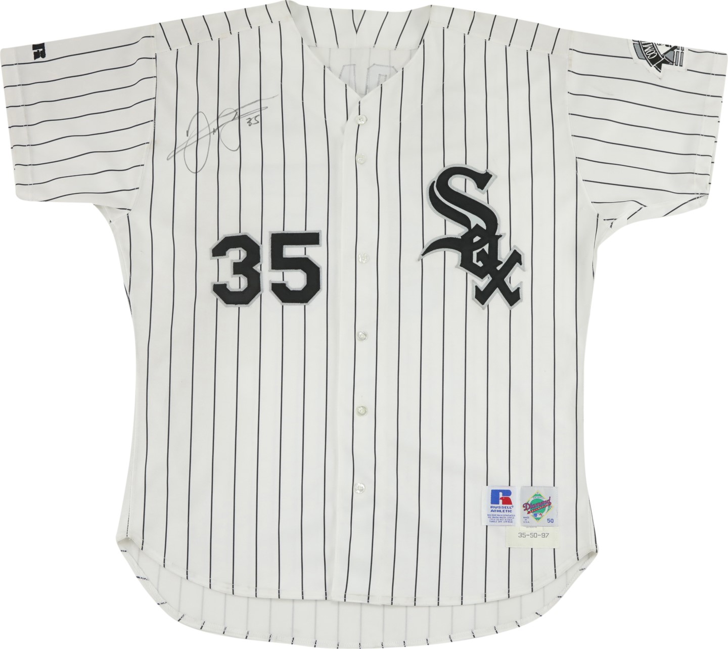 - 1997 Frank Thomas Chicago White Sox Signed Game Worn Jersey