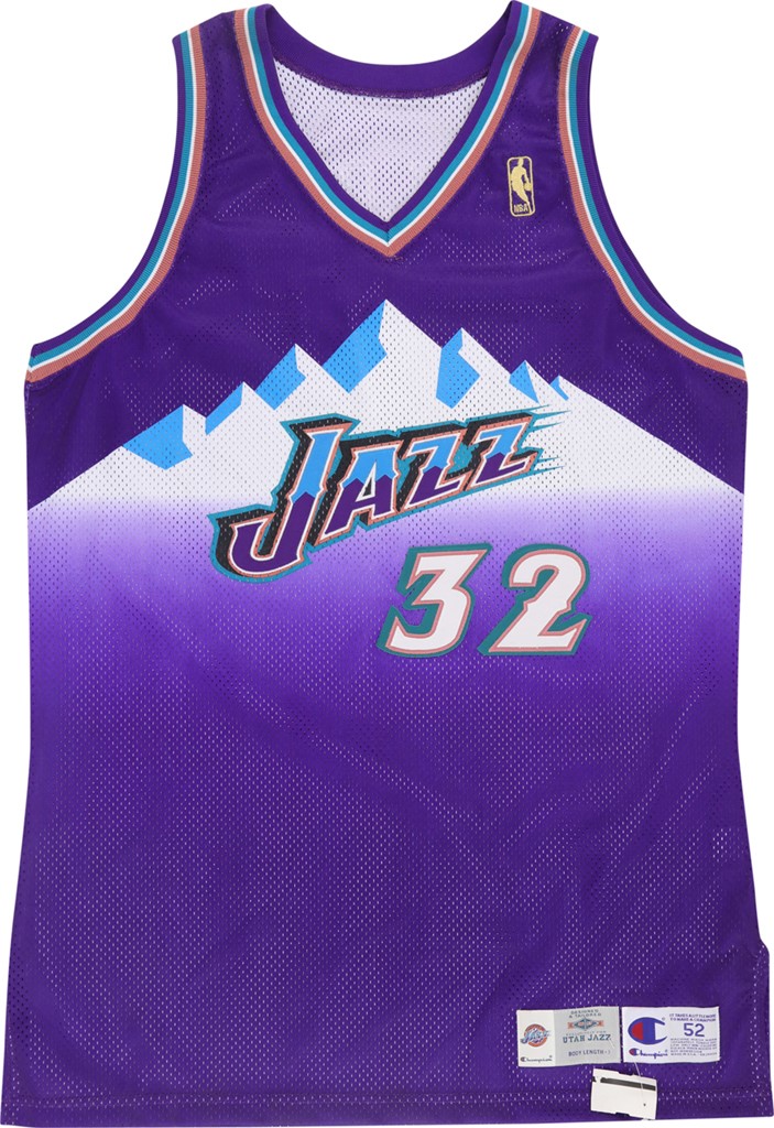 1996-97 Karl Malone Utah Jazz Signed Pro Cut Jersey