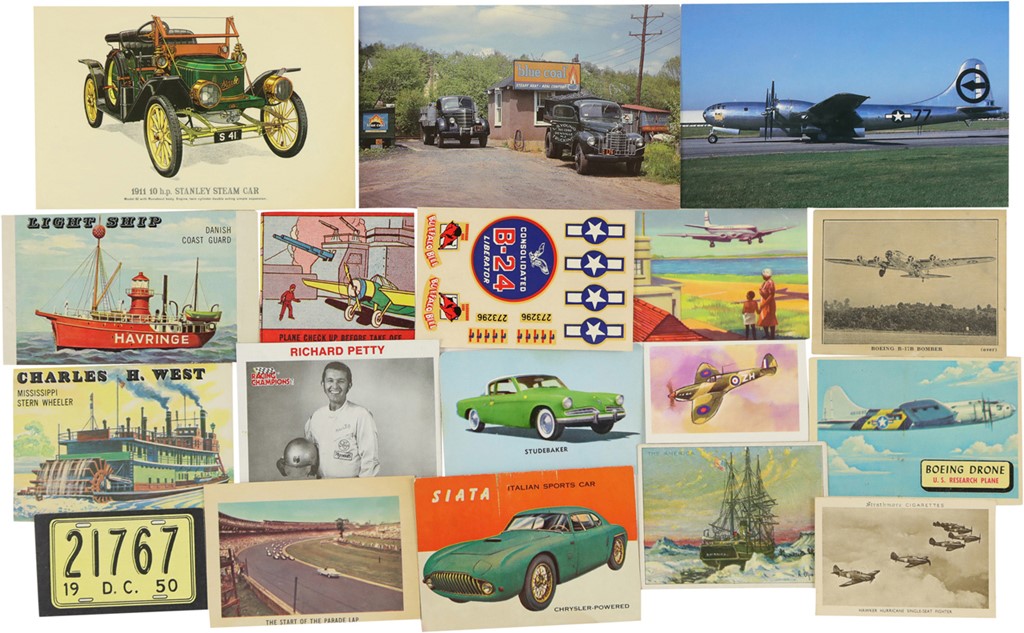 Substantial Collection of 1920’s-70’s Non-Sport Cards – Ships, Planes and Autos (350)