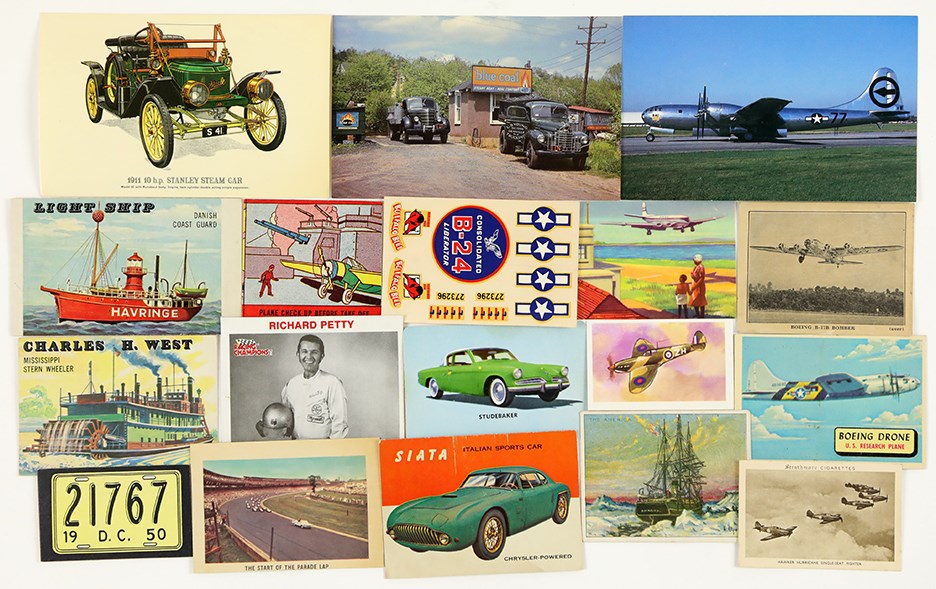 - Substantial Collection of 1920’s-70’s Non-Sport Cards – Ships, Planes and Autos (350)