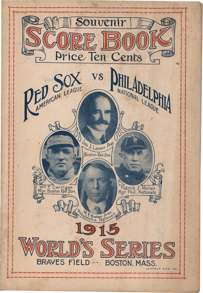 Baseball Memorabilia - 1915 World Series Game Four Program