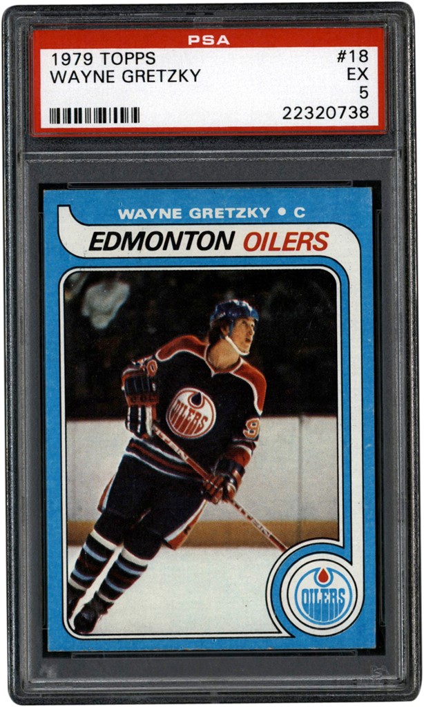 Hockey Cards - 1979-1980 Topps Hockey #18 Wayne Gretzky Rookie PSA EX 5