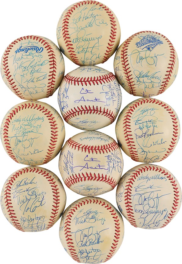 - 1993 World Series Champion Toronto Blue Jays Team-Signed Baseballs Lot of 10 (Gaston Letter)