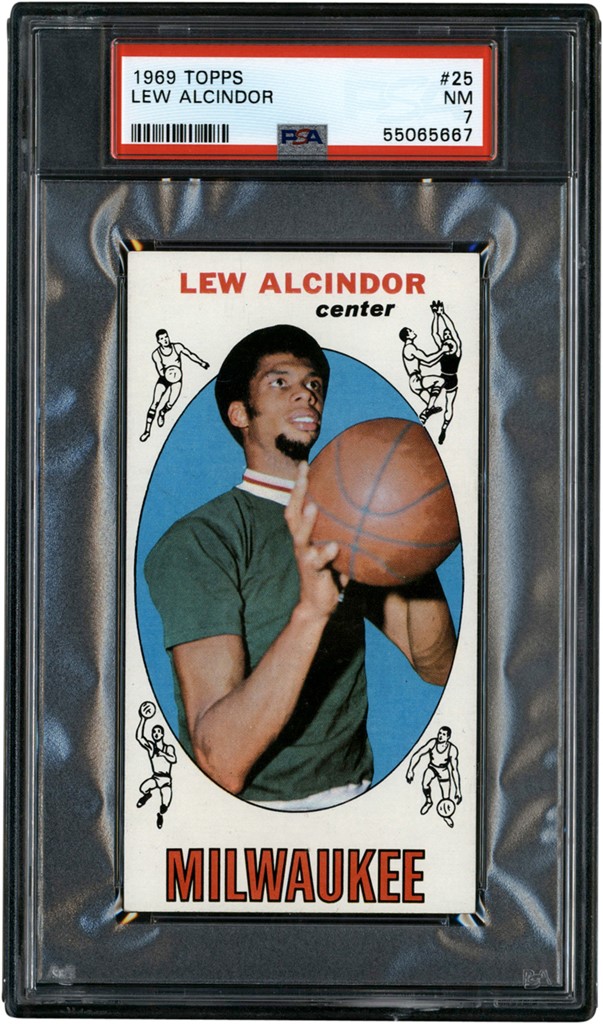 - 1969 Topps #25 Lew Alcindor Rookie Card PSA NM 7