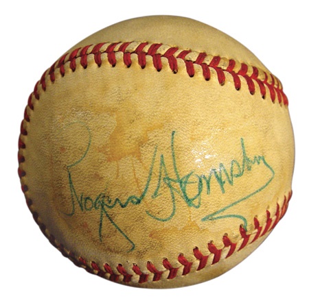 Rogers Hornsby Single Signed Baseball