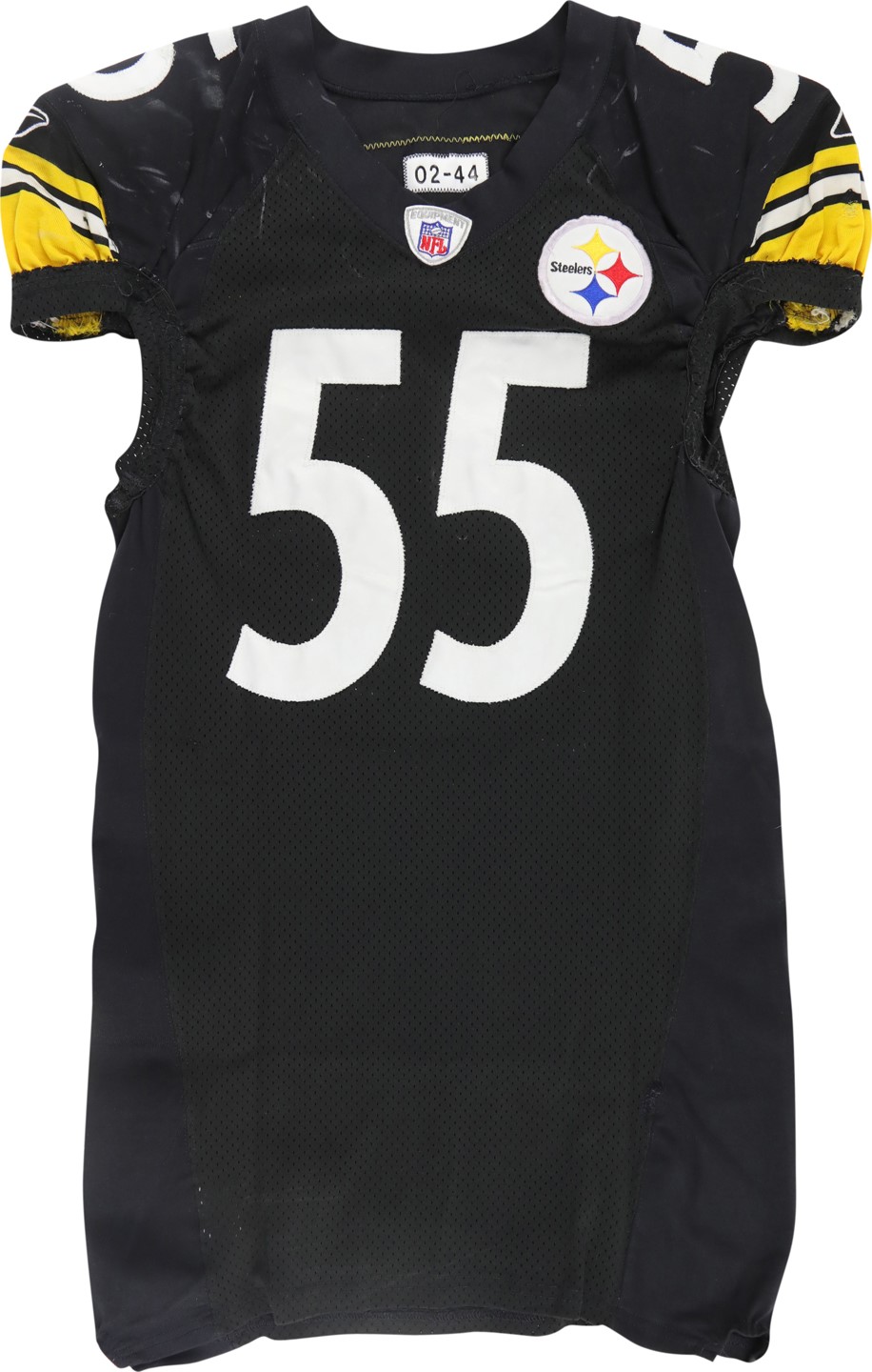 The Pittsburgh Steelers Game Worn Jersey Archive - 2002 Joey Porter Pittsburgh Steelers Game Worn Jersey from Interception and Sack Games! (Photo-Matched to Six Games)