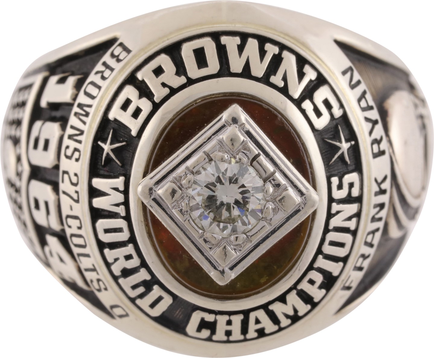 The Frank Ryan Collection - 1964 Cleveland Browns NFL Championship Ring Presented to Quarterback Frank Ryan