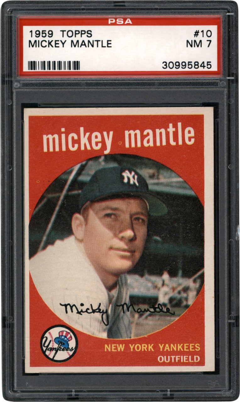 - 1959 Topps #10 Mickey Mantle PSA NM 7