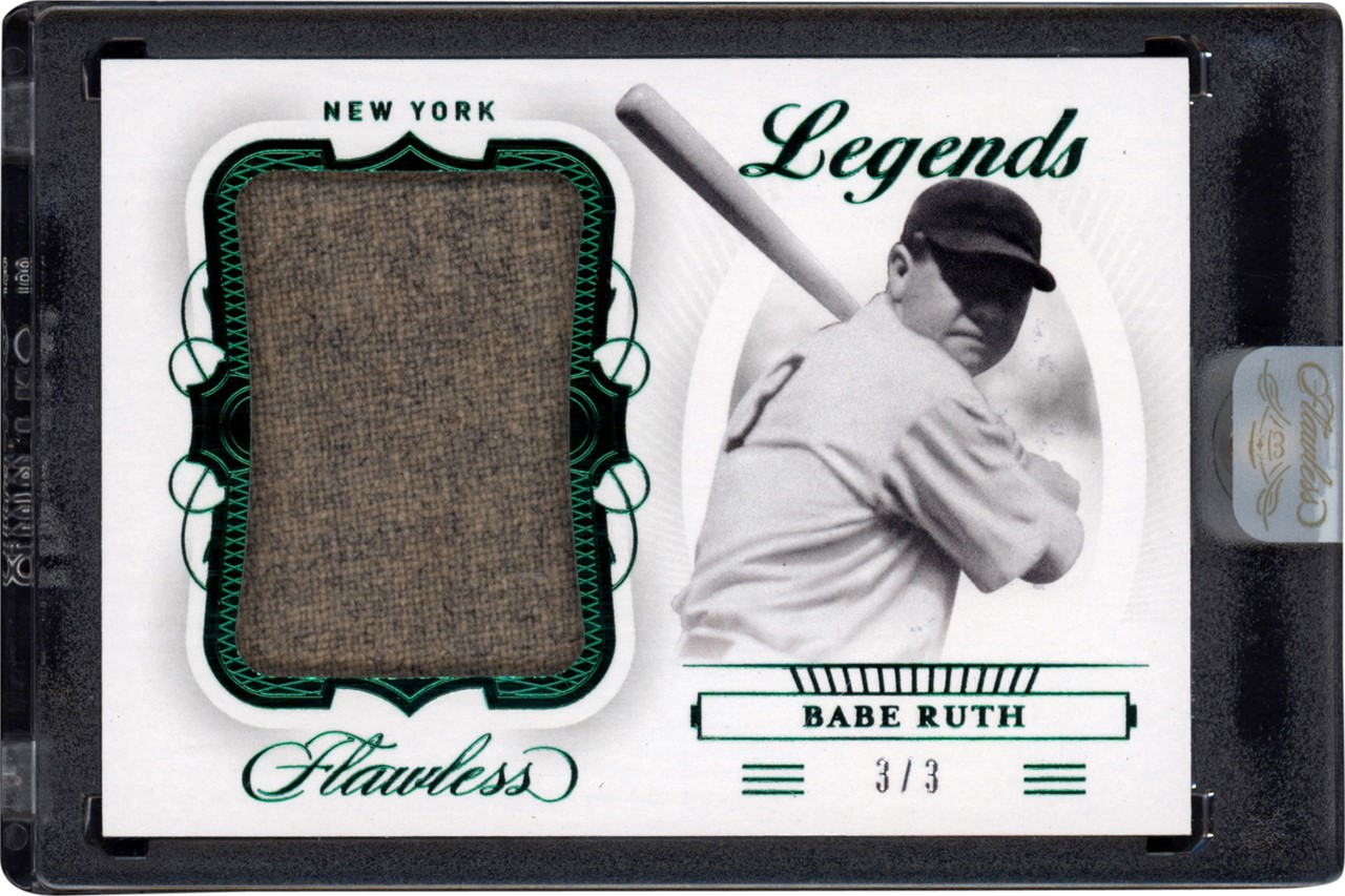 Modern Sports Cards - 2020 Flawless Legends Babe Ruth Game Worn Jumbo Jersey Card 3/3 (Jersey Number)