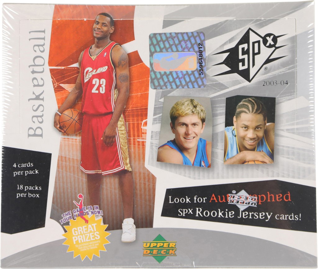 2003-2004 SPX Basketball Factory Sealed Unopened Hobby Box - LeBron James Rookie Year