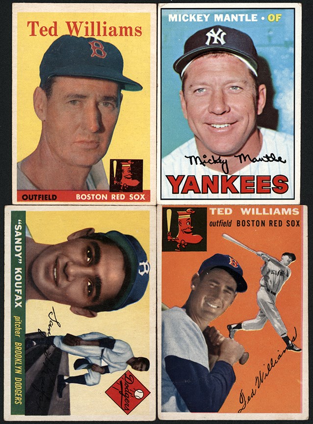 - 1948-1968 Topps & Bowman Hall of Famer and Stars Collection w/Mickey Mantle & Koufax Rookie (27)