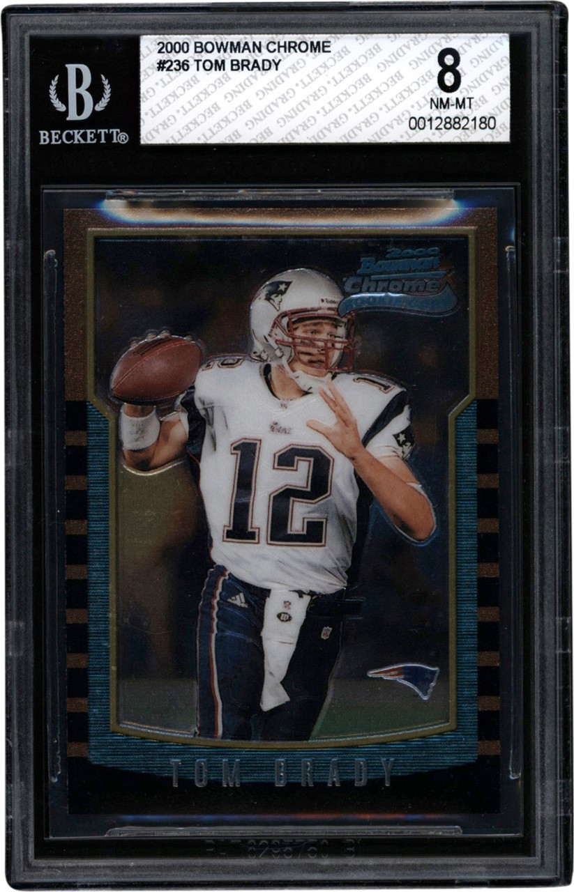 2000 Bowman Chrome #236 Tom Brady Rookie BGS NM-MT 8