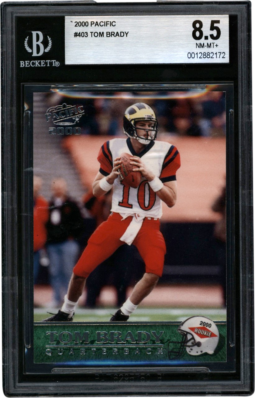 Modern Sports Cards - 2000 Pacific #403 Tom Brady Rookie BGS NM-MT+ 8.5