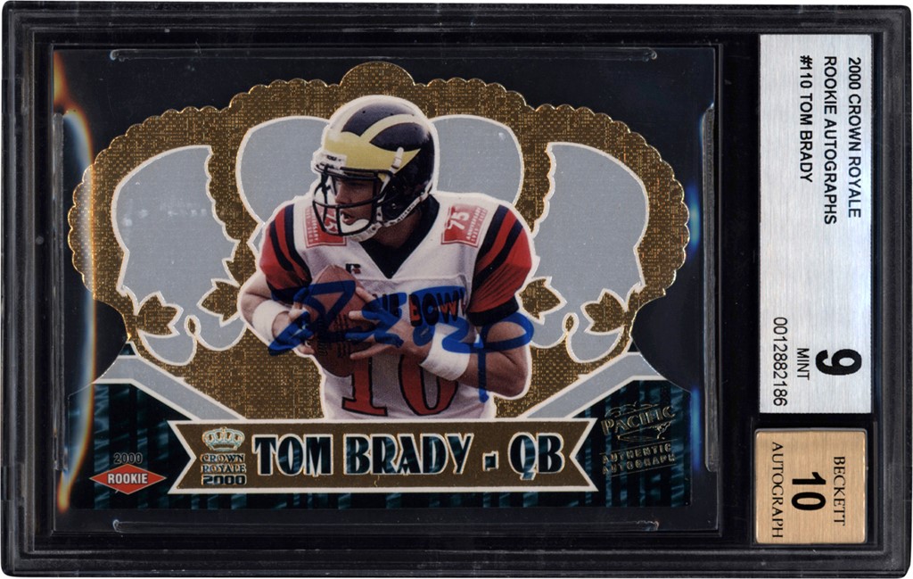 Modern Sports Cards - 2000 Crown Royale Rookie Autographs #110 Tom Brady Autograph BGS MINT 9 - Auto 10