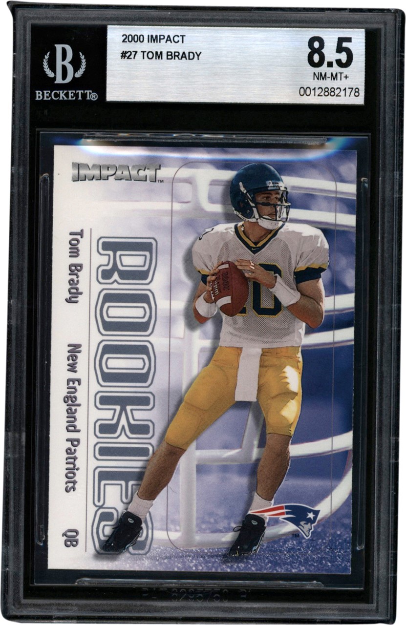 Modern Sports Cards - 2000 Impact #27 Tom Brady Rookie BGS NM-MT+ 8.5
