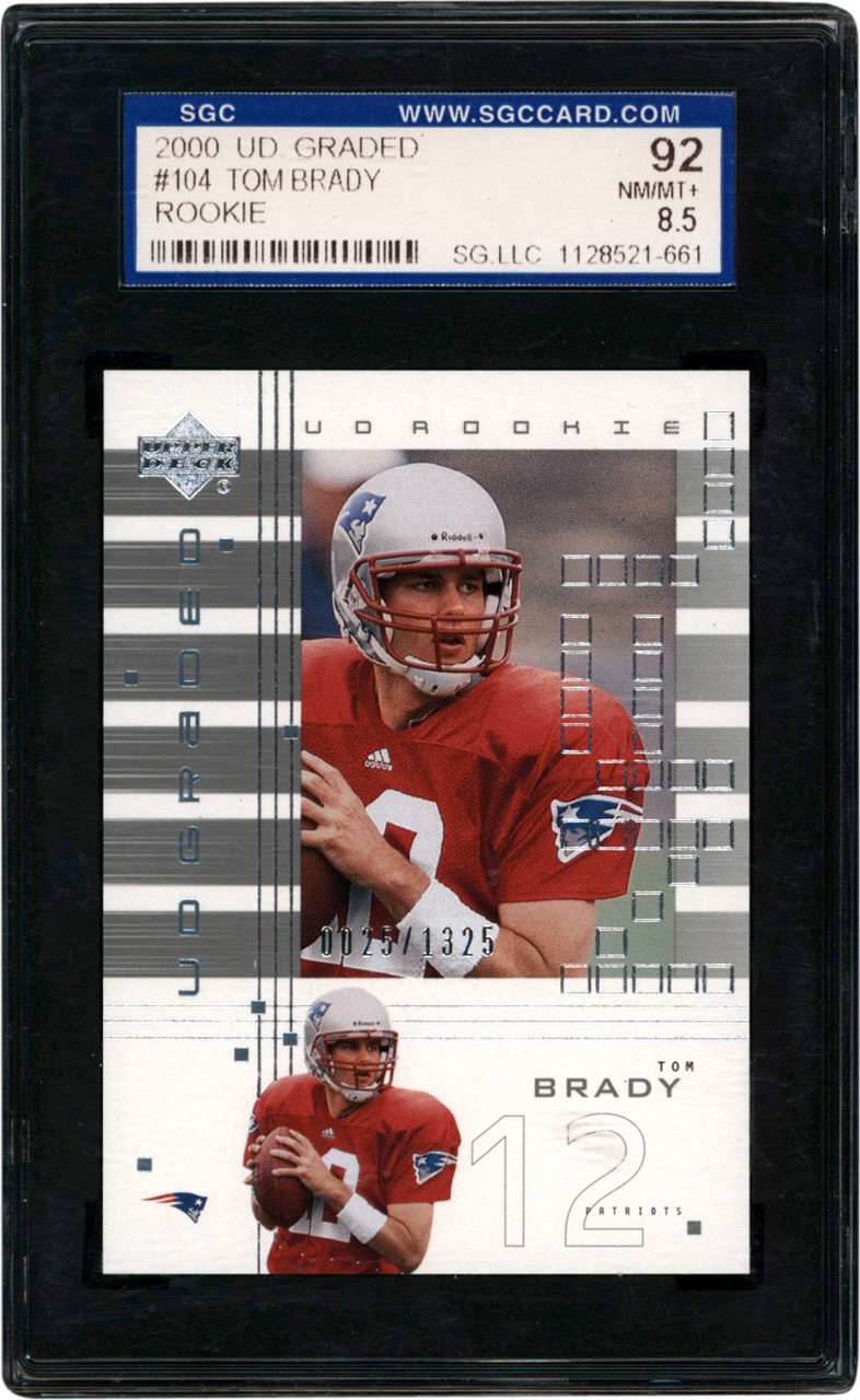 Modern Sports Cards - 2000 UD Graded #104 Tom Brady Rookie 25/1325 SGC NM-MT+ 8.5