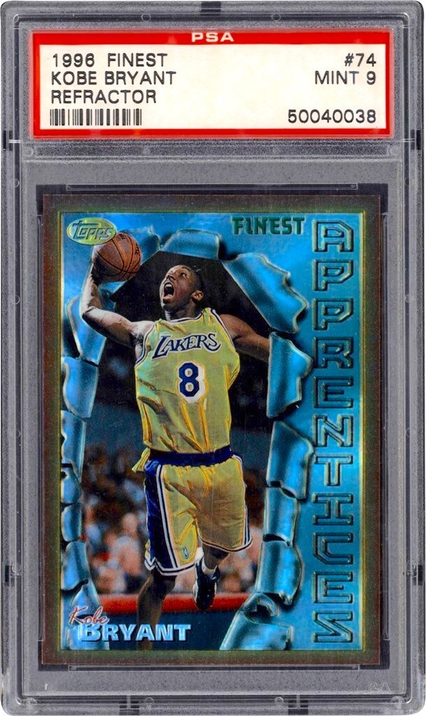 Modern Sports Cards - 1996 Topps Finest Refractor #74 Kobe Bryant Rookie PSA MINT 9