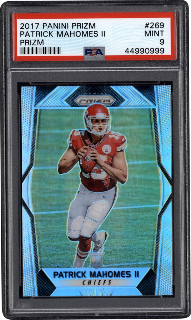 Modern Sports Cards - 2017 Panini Prizm Silver #269 Patrick Mahomes Rookie PSA MINT 9