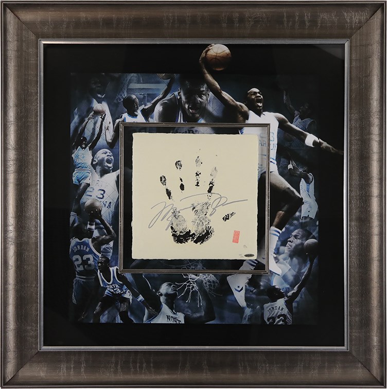 - Michael Jordan UNC Signed Tegata Hand Impression Limited Edition Display 20/23 (UDA)
