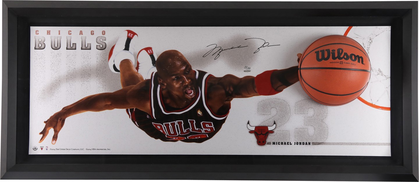 - Michael Jordan "Breakthrough" Chicago Bulls Signed Display 13/100 (UDA)