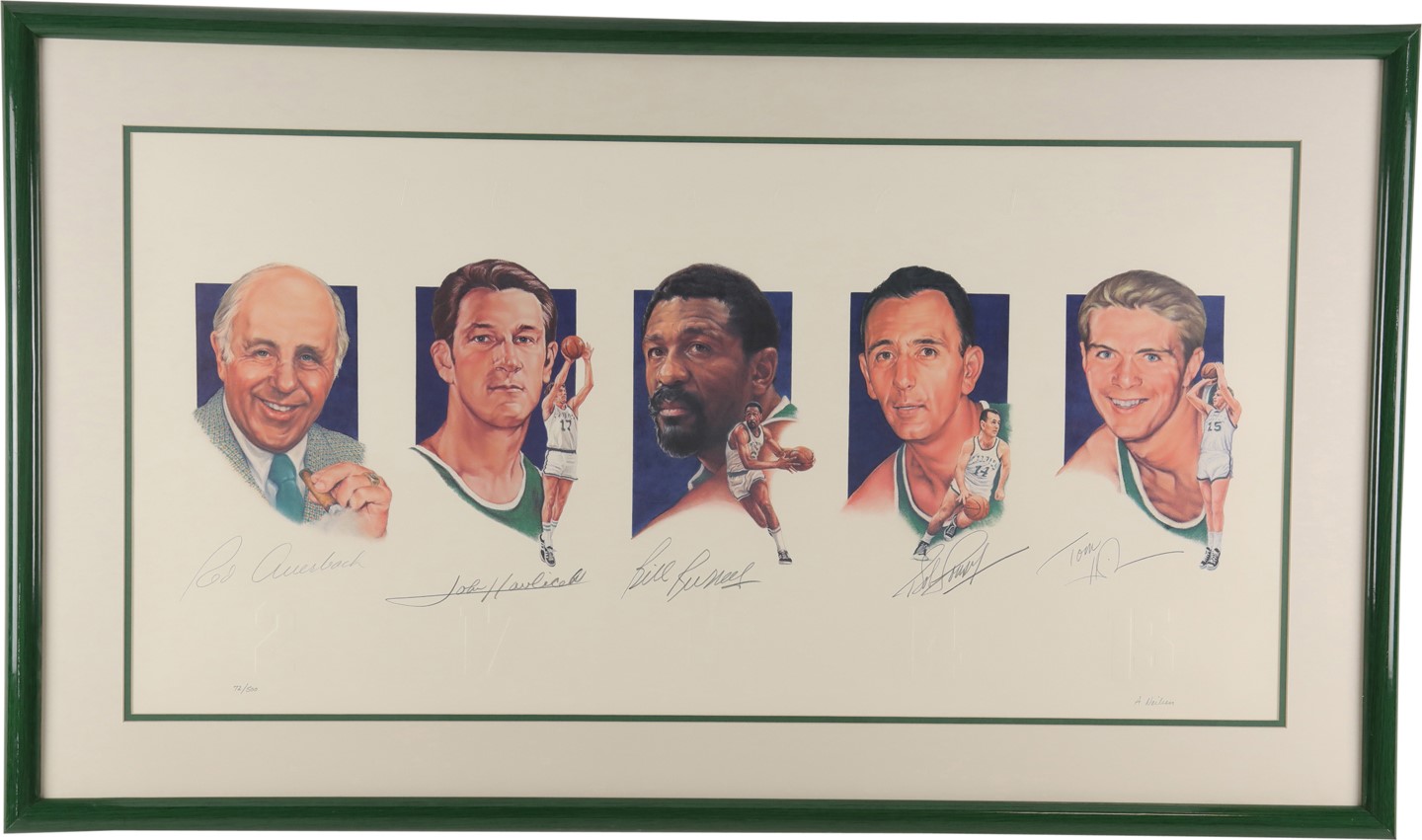 - Boston Celtics Legends Signed Limited Edition Lithograph 72/500 (COA)