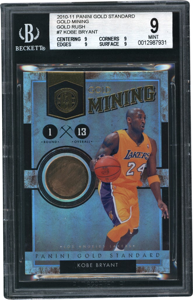 Modern Sports Cards - 2010-11 Panini Gold Mining #7 Kobe Bryant 14K Gold 2/8 BGS MINT 9