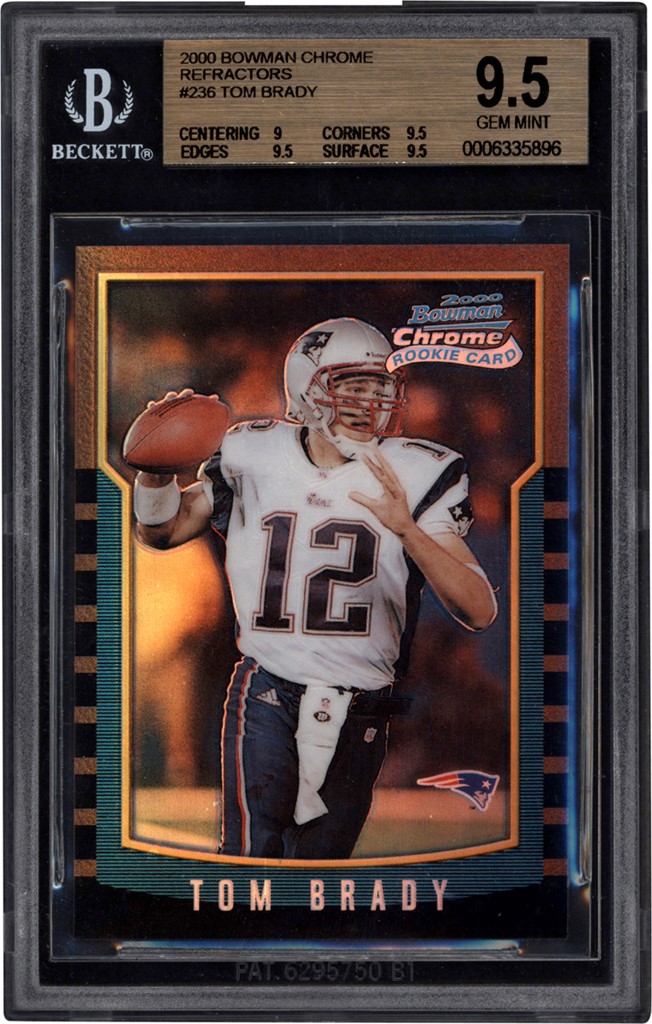 The G.O.A.T Collection - 2000 Bowman Chrome Refractor #236 Tom Brady Rookie BGS GEM MINT 9.5