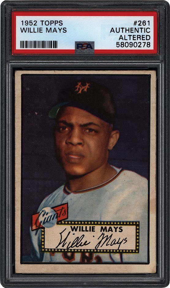 - 1952 Topps #261 Willie Mays PSA Authentic Altered