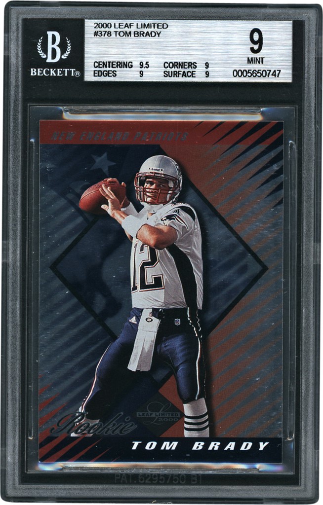 The G.O.A.T Collection - 2000 Leaf Limited #378 Tom Brady Rookie 116/350 BGS MINT 9